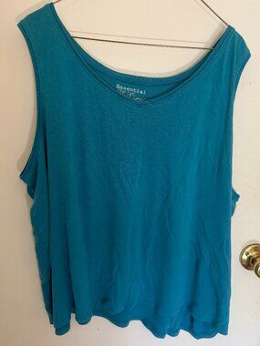 Just My Size Teal Tank Top W 3X